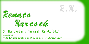 renato marcsek business card